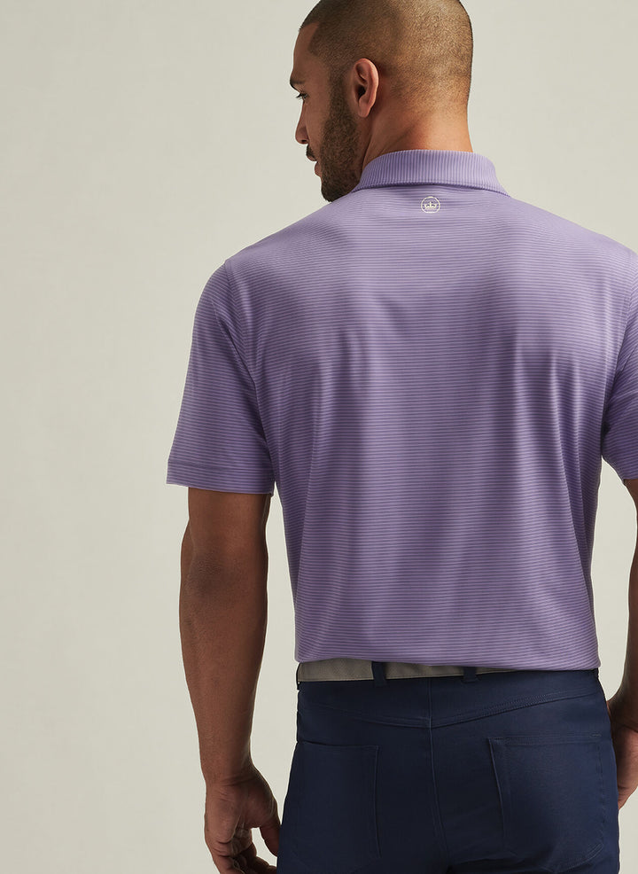 Peter Millar Mens Classic Fit Grove Performance Jersey Polo - Ultra Violet