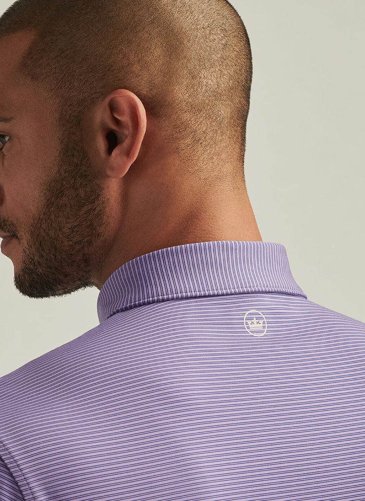 Peter Millar Mens Classic Fit Grove Performance Jersey Polo - Ultra Violet