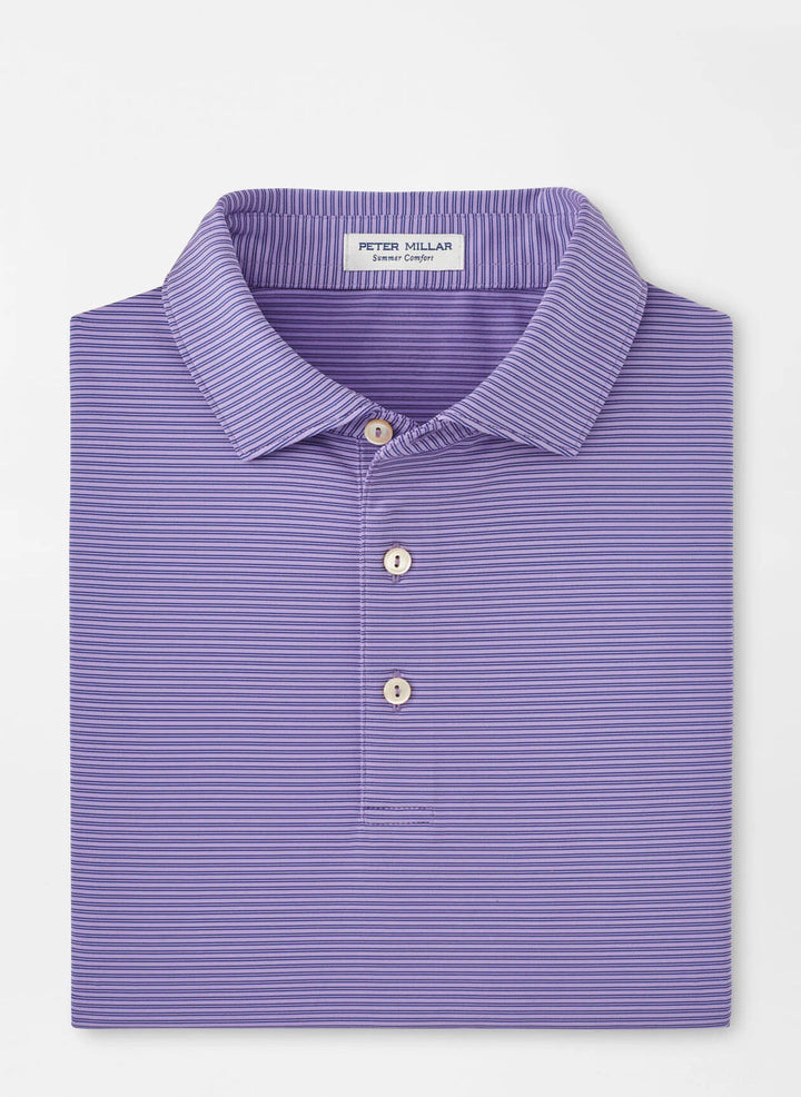 Peter Millar Mens Classic Fit Grove Performance Jersey Polo - Ultra Violet