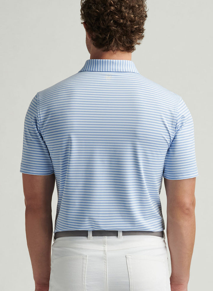 Peter Millar Mens Classic Fit Lane Performance Jersey Polo - Blue Fade