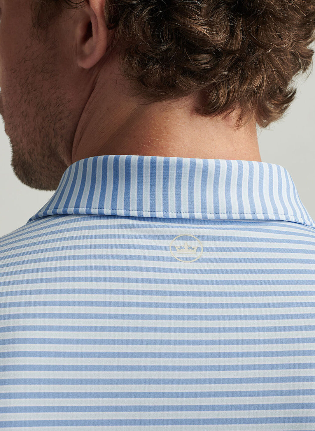 Peter Millar Mens Classic Fit Lane Performance Jersey Polo - Blue Fade