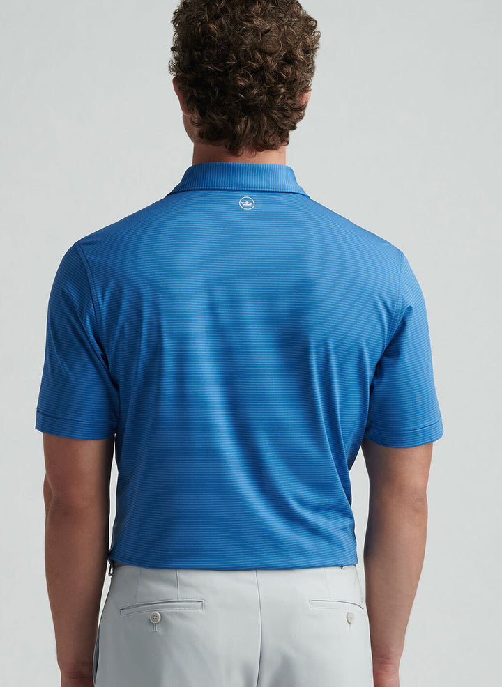 Peter Millar Mens Classic Fit Highlands Performance Jersey Polo - Sailor Blue