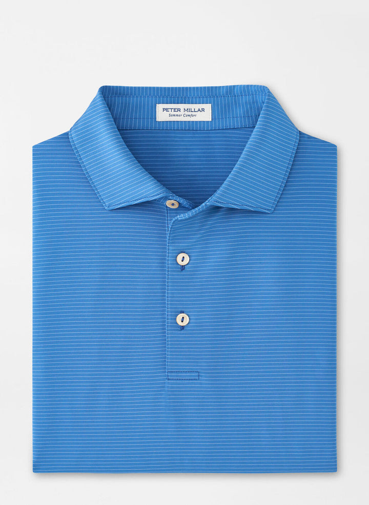 Peter Millar Mens Classic Fit Highlands Performance Jersey Polo - Sailor Blue