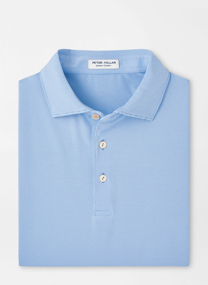 Peter Millar Mens Classic Fit Jubilee Performance Jersey Polo - Blue Fade