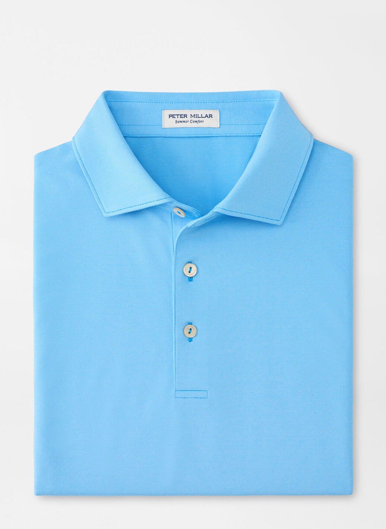 Peter Millar Mens Classic Fit Andover Performance Jersey Polo - Riverb
