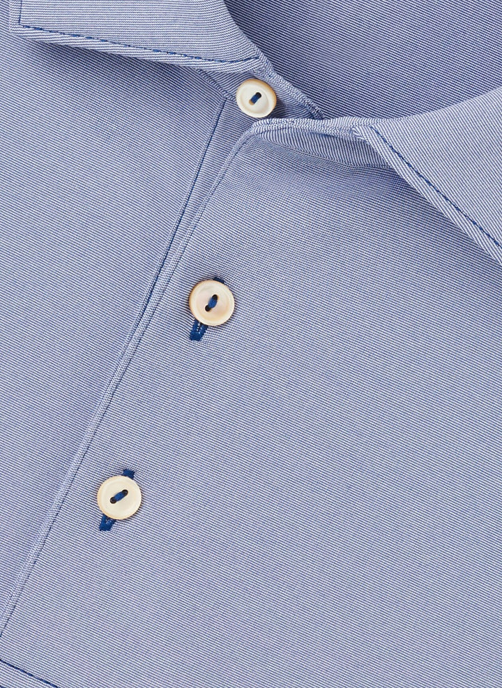Peter Millar Mens Classic Fit Andover Performance Jersey Polo - Sport Navy