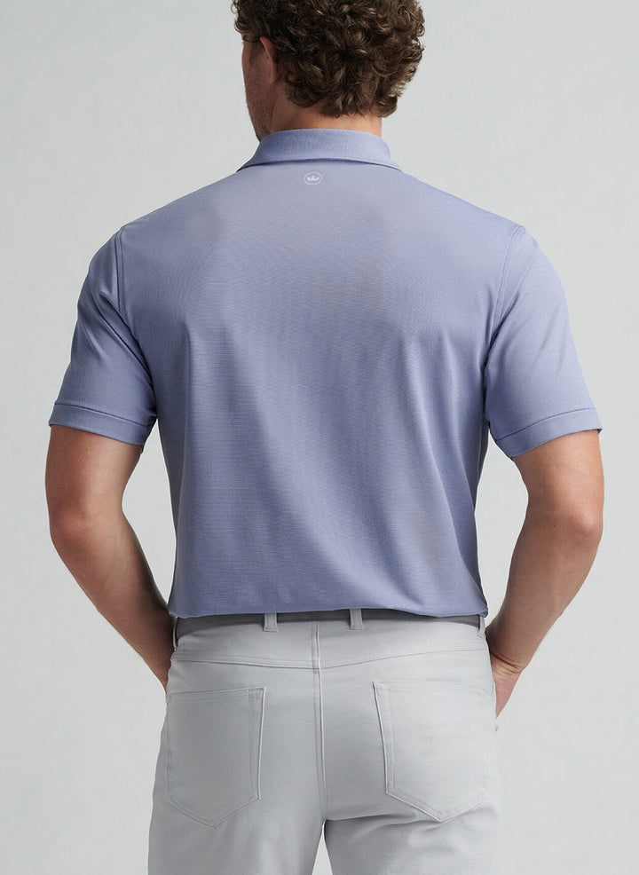 Peter Millar Mens Classic Fit Andover Performance Jersey Polo - Sport Navy