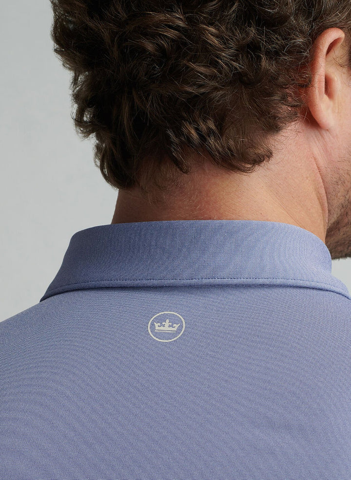 Peter Millar Mens Classic Fit Andover Performance Jersey Polo - Sport Navy