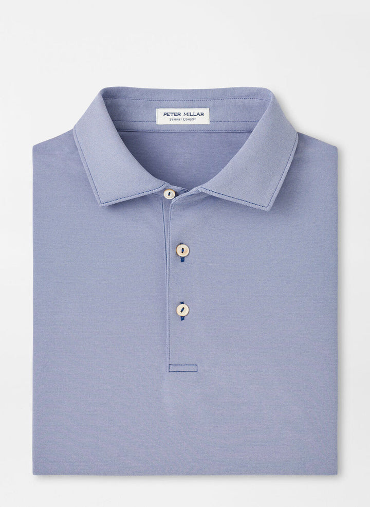 Peter Millar Mens Classic Fit Andover Performance Jersey Polo - Sport Navy