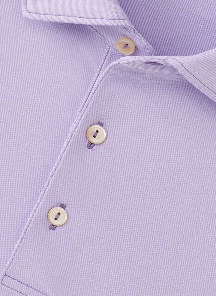 Peter Millar Mens Classic Fit Andover Performance Jersey Polo - Ultra Violet
