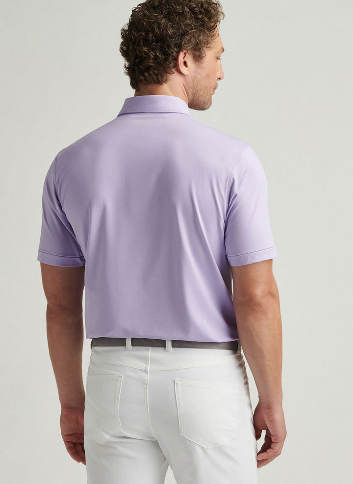 Peter Millar Mens Classic Fit Andover Performance Jersey Polo - Ultra Violet