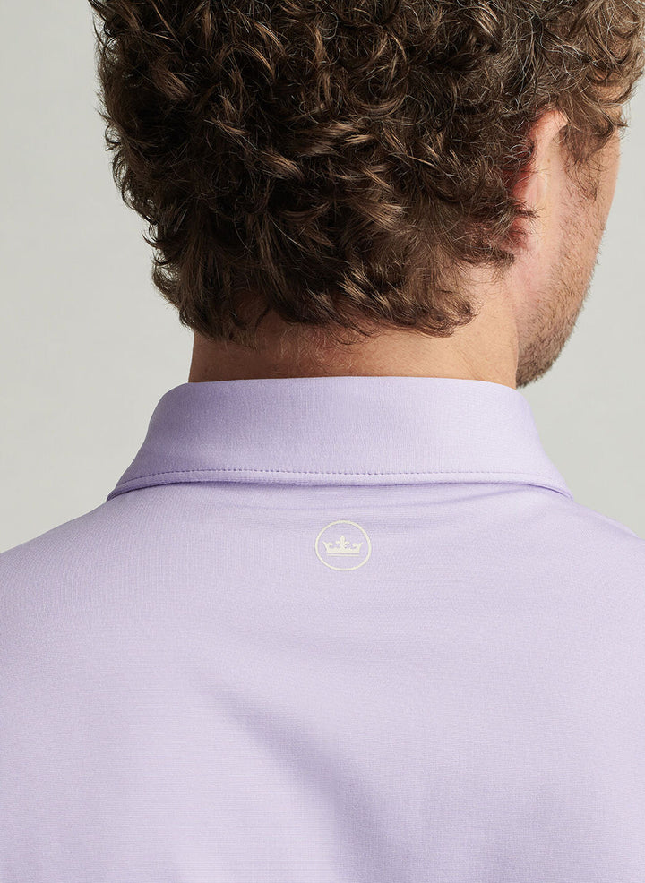 Peter Millar Mens Classic Fit Andover Performance Jersey Polo - Ultra Violet