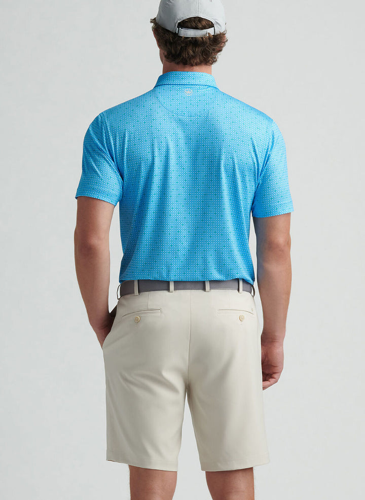 Peter Millar Mens Classic Fit Castellina Performance Jersey Polo - Riverbed