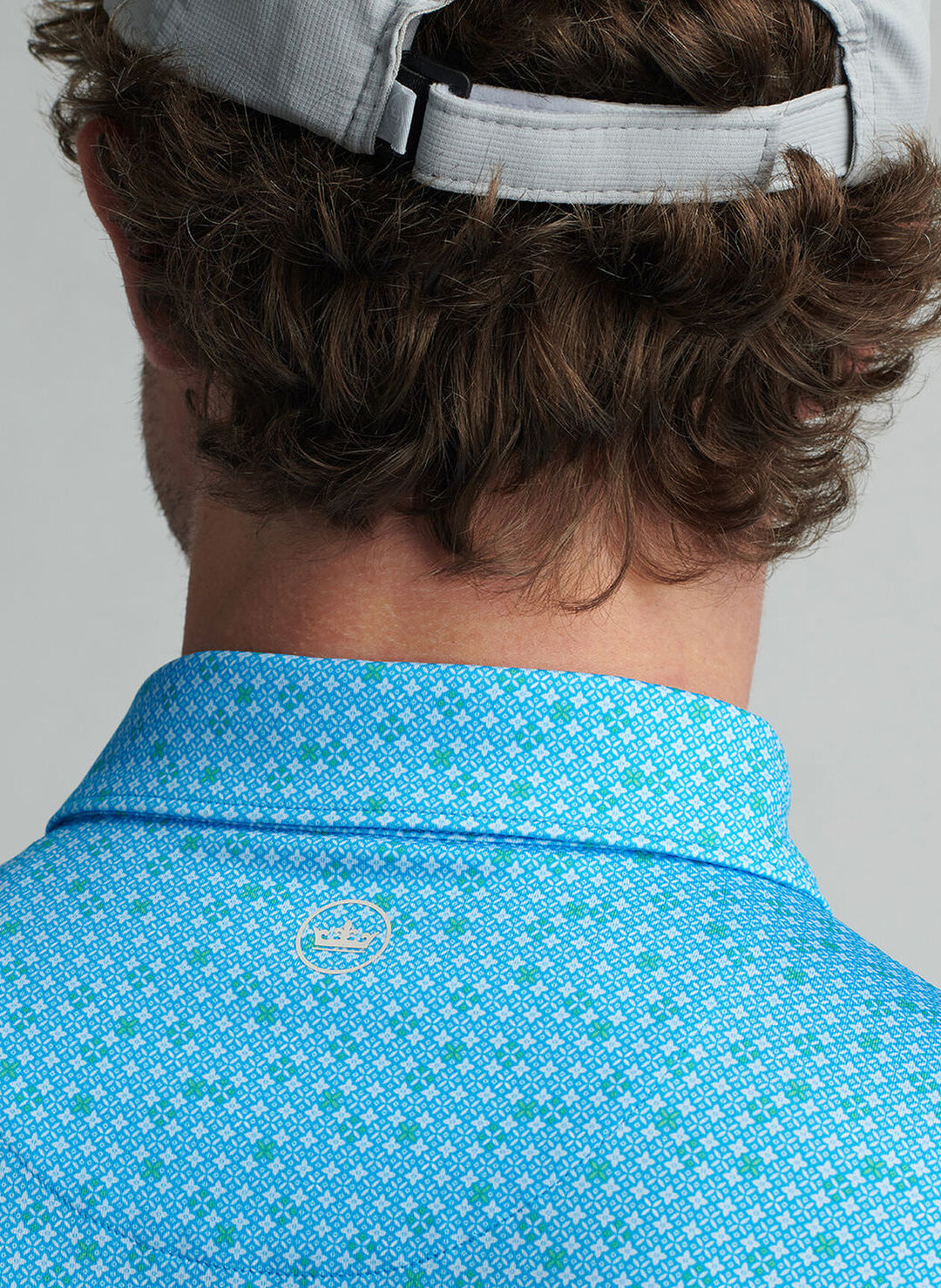Peter Millar Mens Classic Fit Castellina Performance Jersey Polo - Riverbed