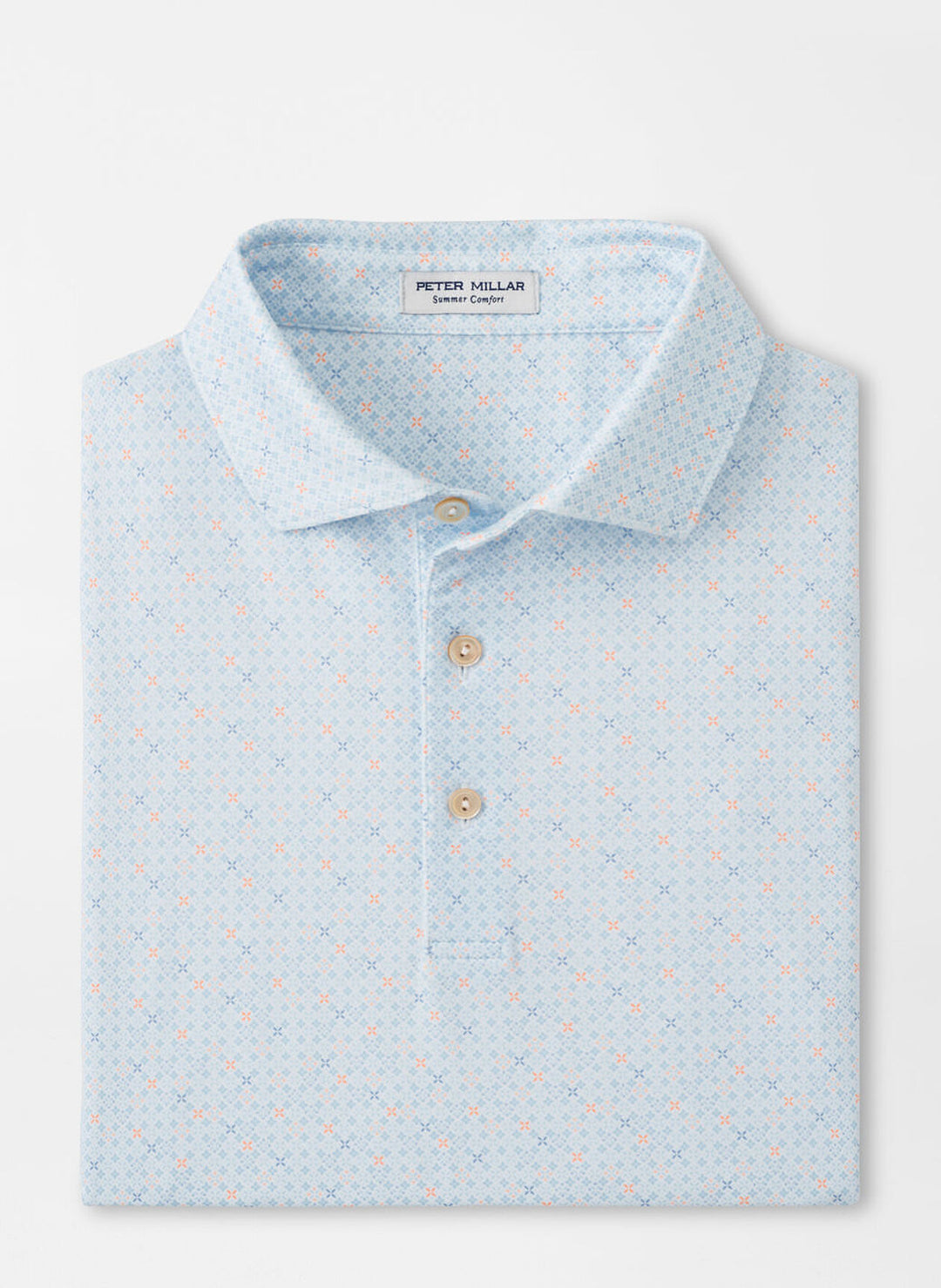 Peter Millar Mens Classic Fit Castellina Performance Jersey Polo - White
