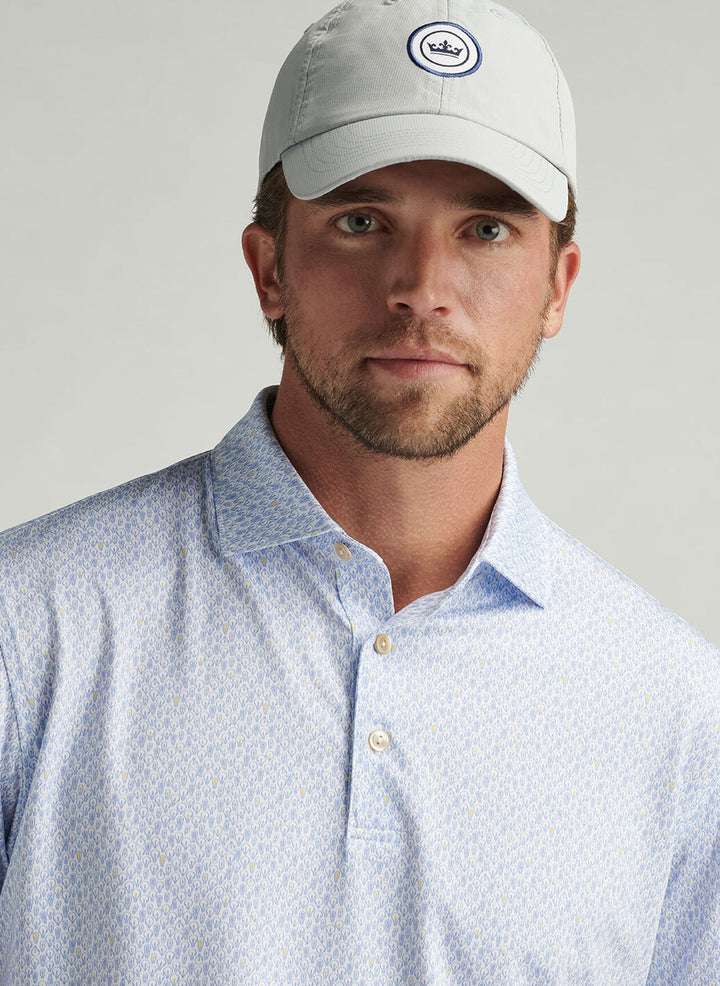 Peter Millar Mens Classic Fit Bright Idea Performance Jersey Polo - White