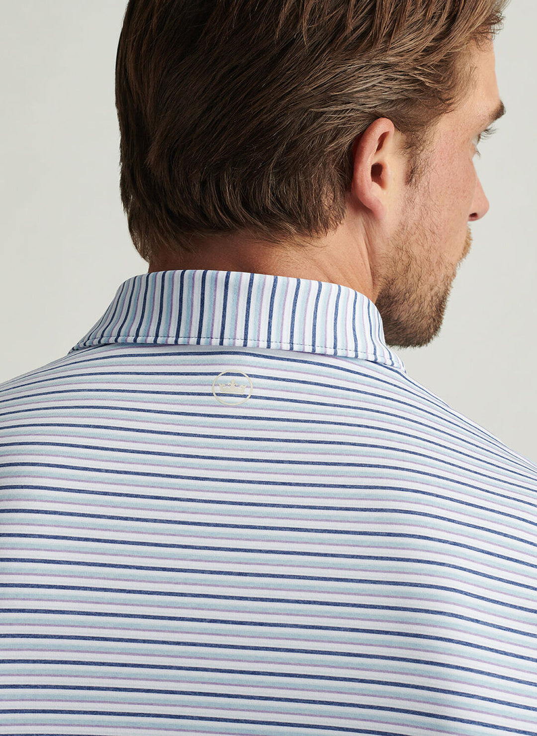 Peter Millar Mens Classic Fit Avent Performance Jersey Polo - Sport Navy