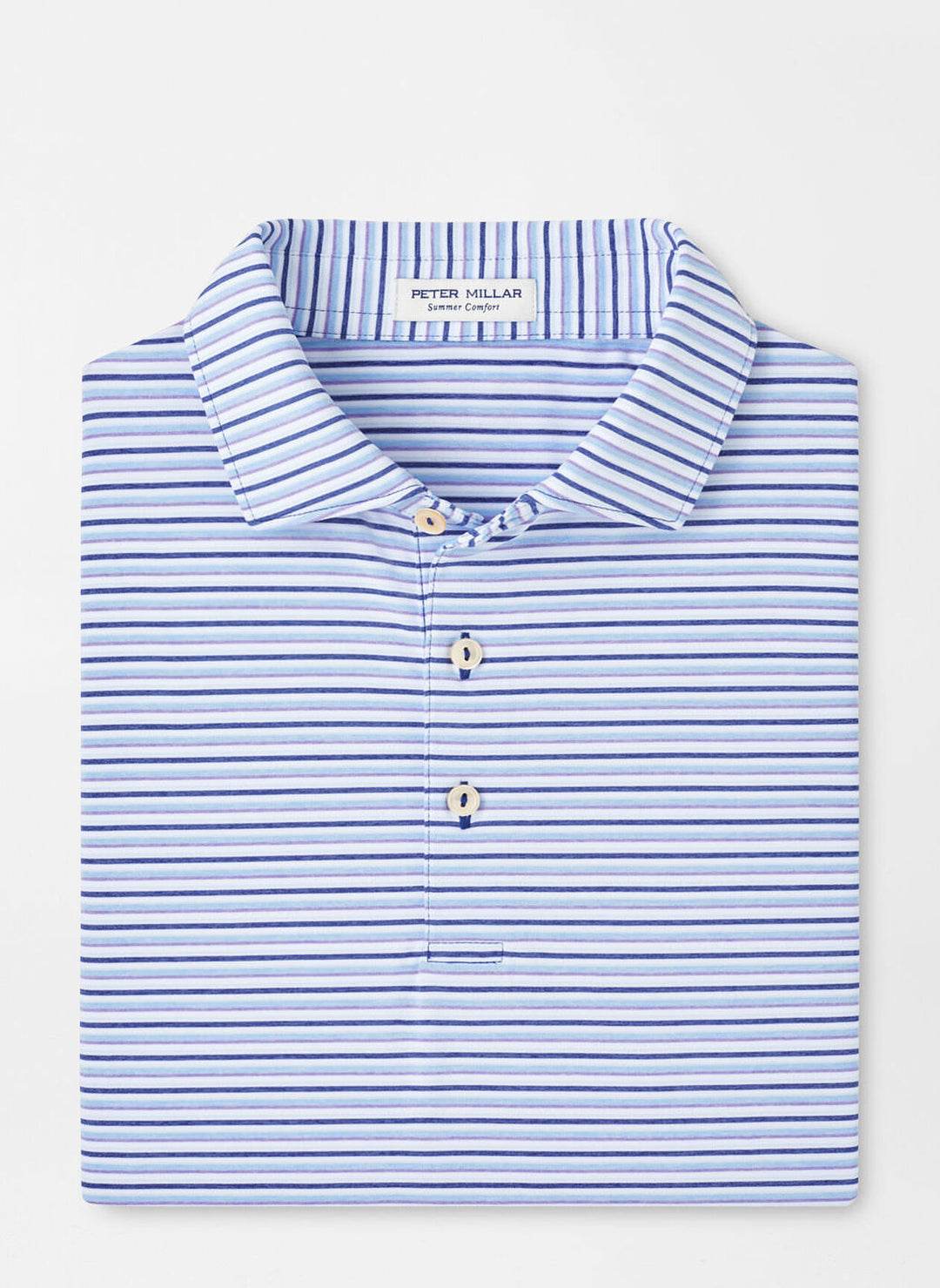 Peter Millar Mens Classic Fit Avent Performance Jersey Polo - Sport Navy
