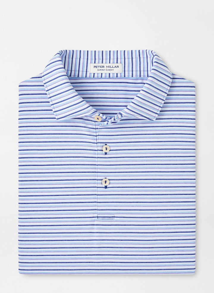Peter Millar Mens Classic Fit Avent Performance Jersey Polo - Sport Navy