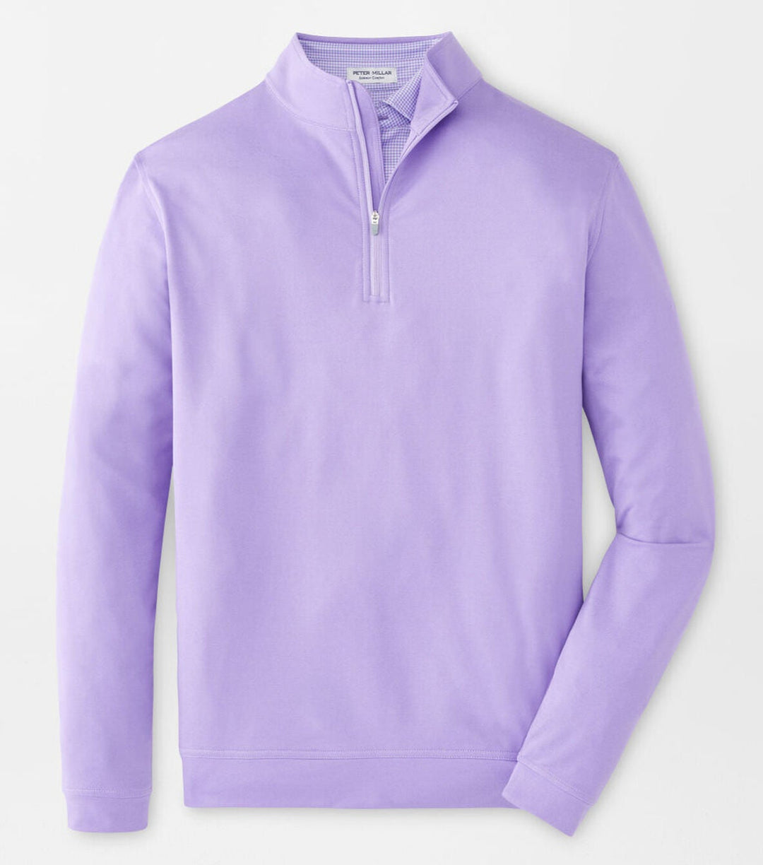 Peter Millar Mens Classic Fit Perth Mélange Performance Quarter-Zip - Ultra Violet