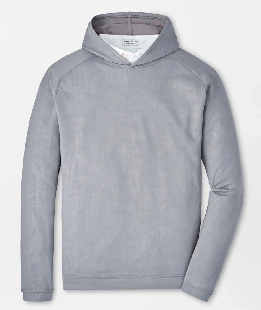 Peter Millar Mens Classic Fit Pine Performance Camo Hoodie - OSLO GREY