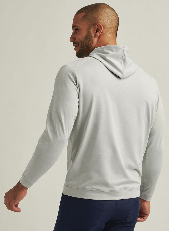 Peter Millar Mens Classic Fit Pine Performance Hoodie - British Grey