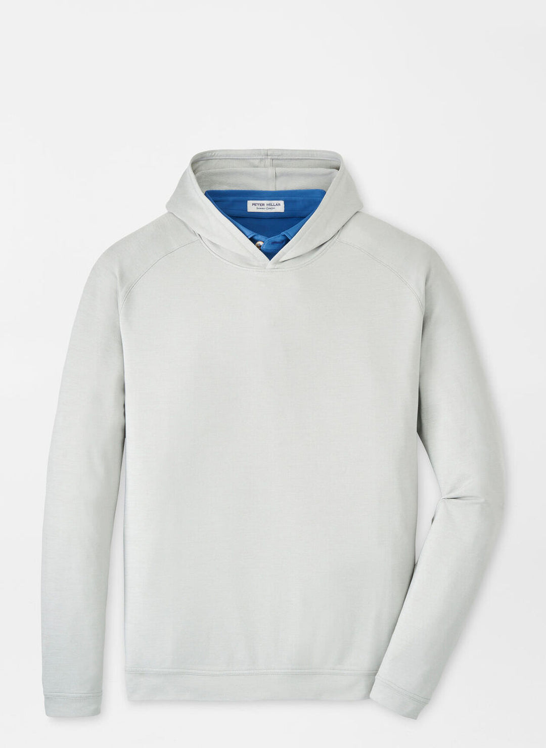 Peter Millar Mens Classic Fit Pine Performance Hoodie - British Grey