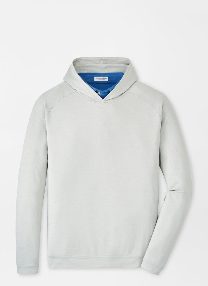 Peter Millar Mens Classic Fit Pine Performance Hoodie - British Grey