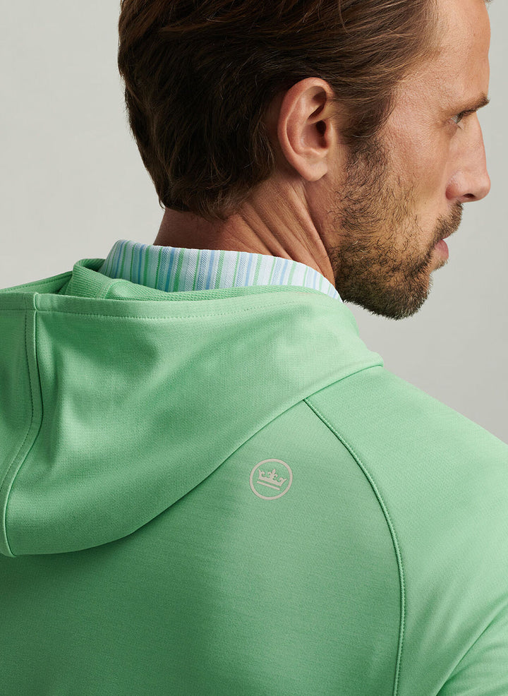Peter Millar Mens Classic Fit Pine Performance Hoodie - Pear Tart