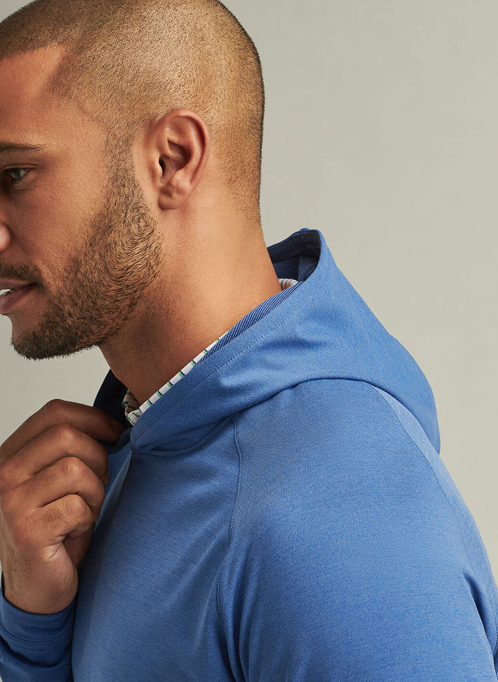 Peter Millar Mens Classic Fit Pine Performance Hoodie - Sport Navy