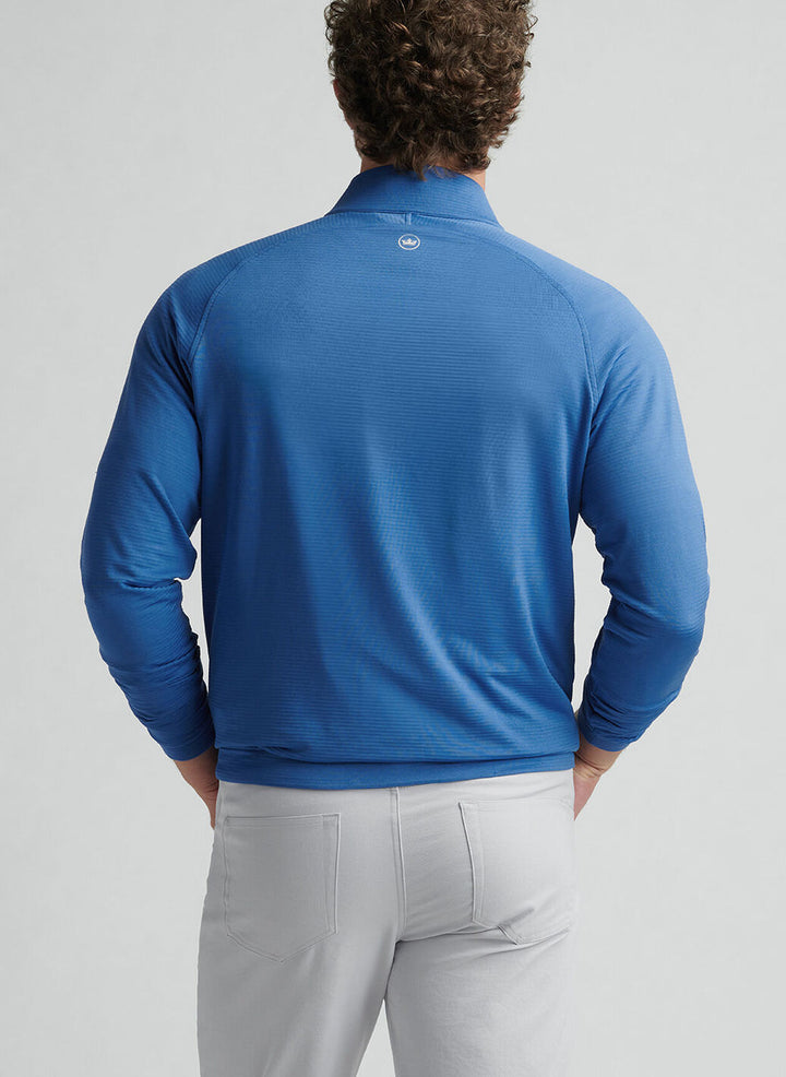 Peter Millar Mens Classic Fit Beaumont Performance Quarter-Zip - Sailor Blue