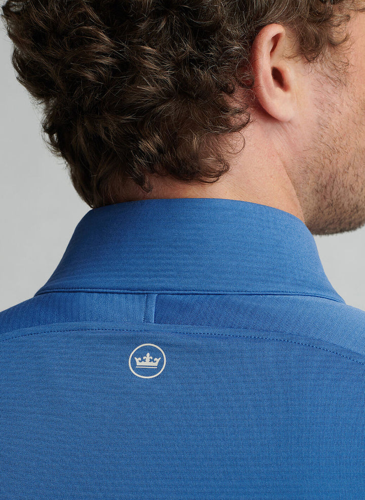 Peter Millar Mens Classic Fit Beaumont Performance Quarter-Zip - Sailor Blue
