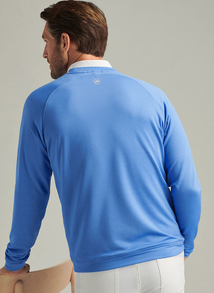 Peter Millar Mens Classic Fit Beaumont Performance Crew - Blue Sea