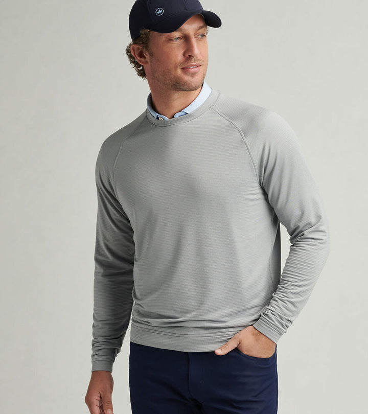 Peter Millar Men's Classic Fit Beaumont Performance Crew - GALE GREY