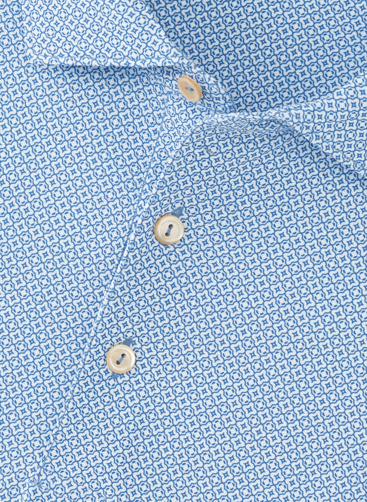 Peter Millar Mens Classic Fit Galiza Performance Mesh Polo - Sailor Blue