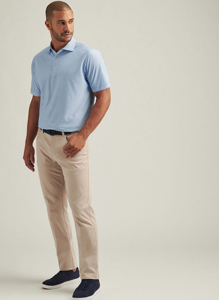 Peter Millar Mens Classic Fit Galiza Performance Mesh Polo - Sailor Blue