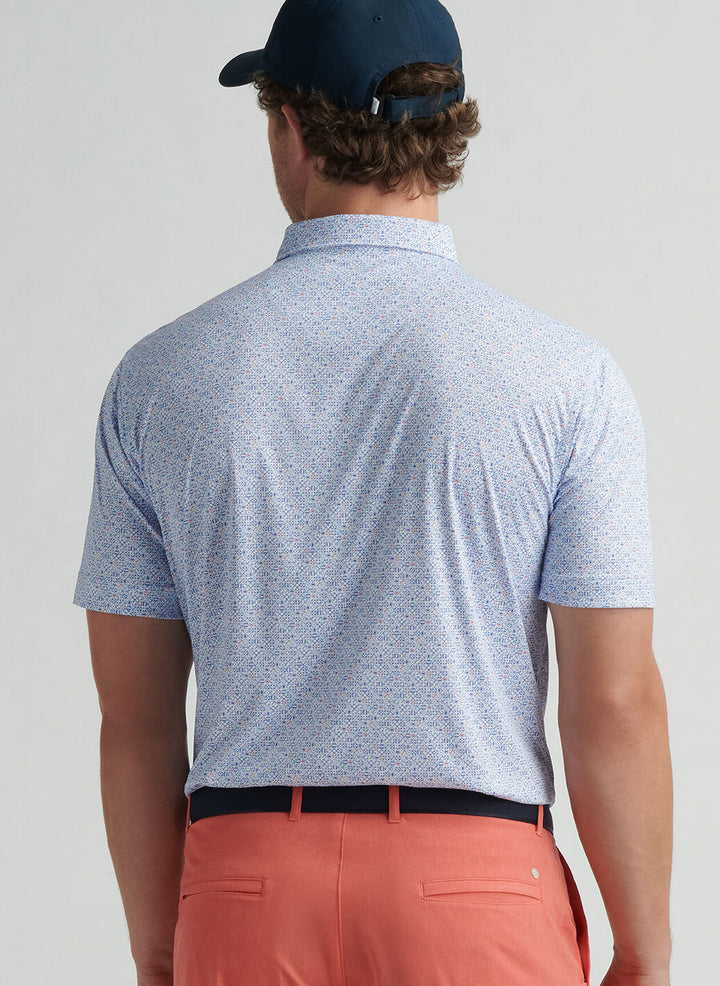 Peter Millar Mens Classic Fit Featherweight No Dice Polo - White