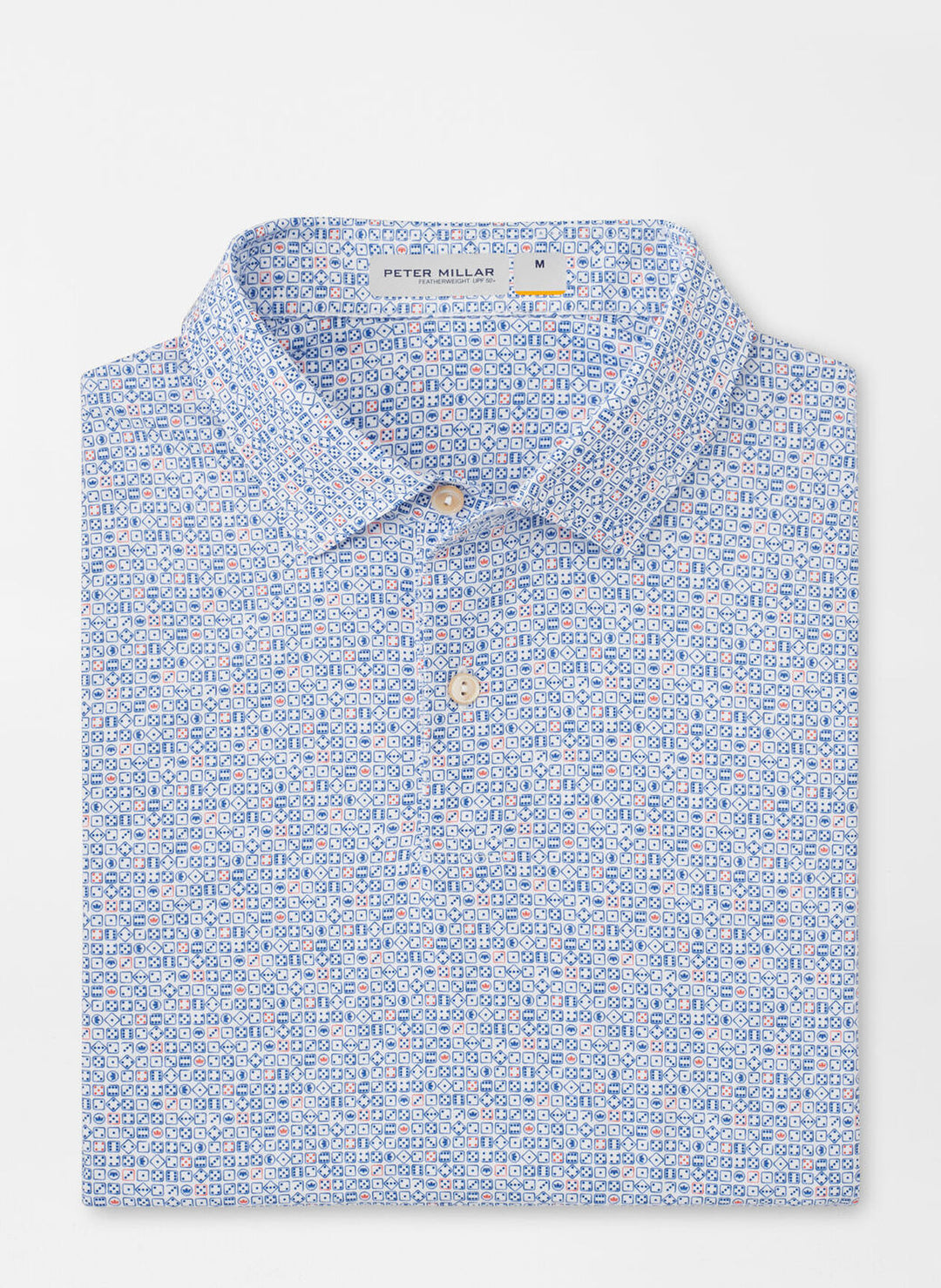 Peter Millar Mens Classic Fit Featherweight No Dice Polo - White