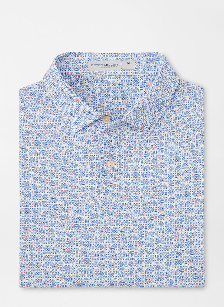 Peter Millar Mens Classic Fit Featherweight No Dice Polo - White