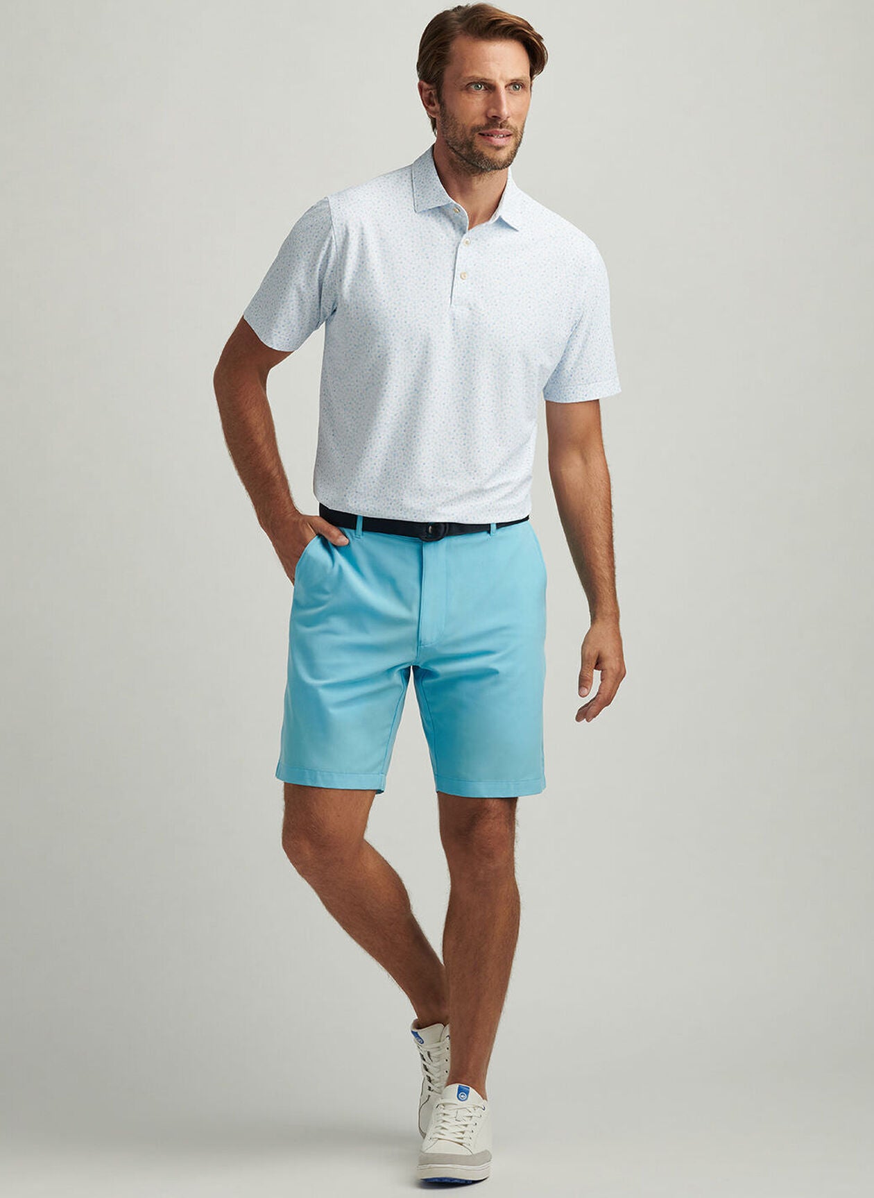 Peter Millar Mens Classic Fit Shackleford Performance Hybrid Short - M