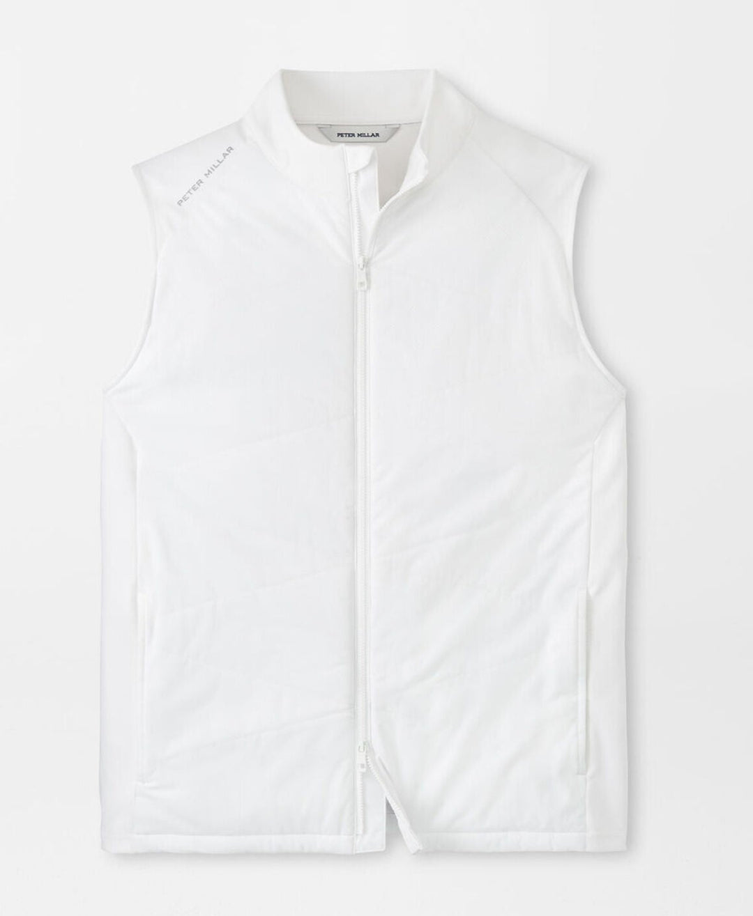 Peter Millar Mens Classic Fit Camo Fuse Hybrid Vest - White