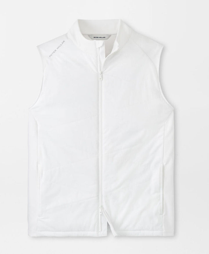 Peter Millar Mens Classic Fit Camo Fuse Hybrid Vest - White