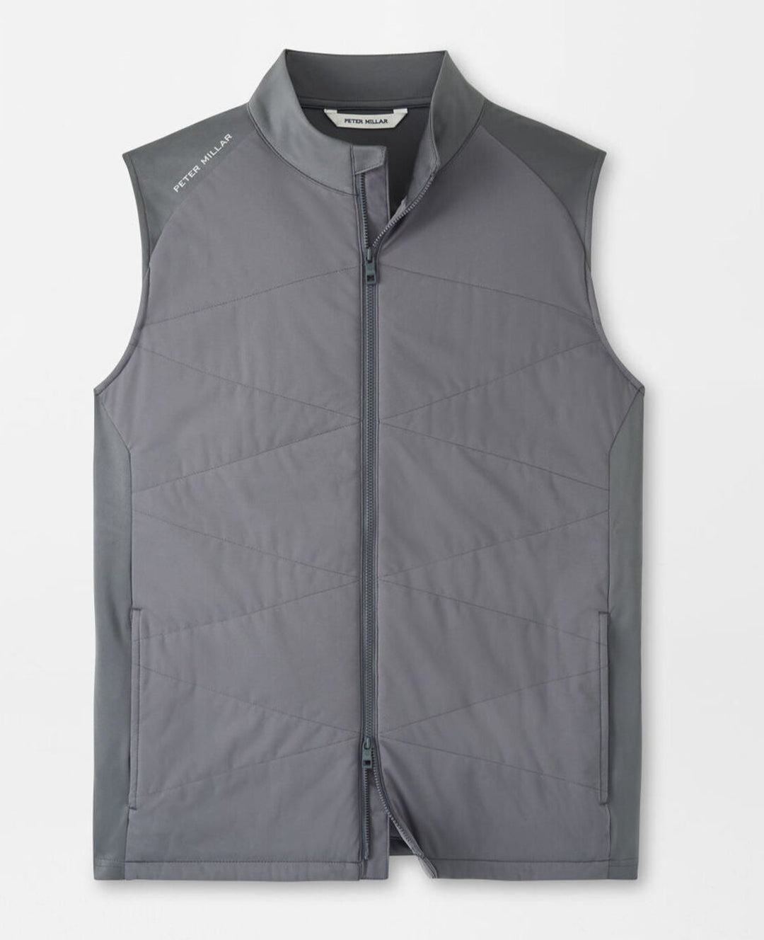 Peter Millar Mens Classic Fit Fuse Hybrid Vest - Iron