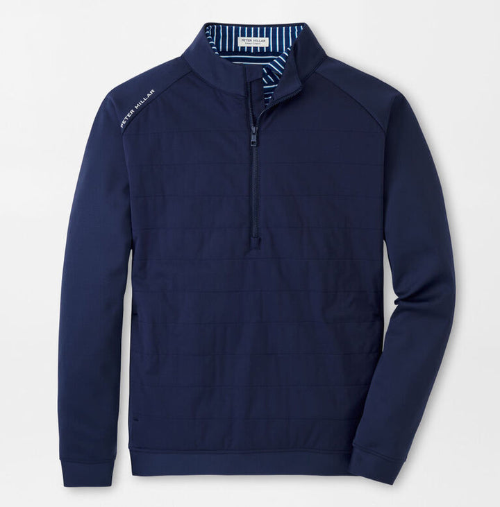 Peter Millar Mens Classic Fit Weld Hybrid Half-Zip - Navy
