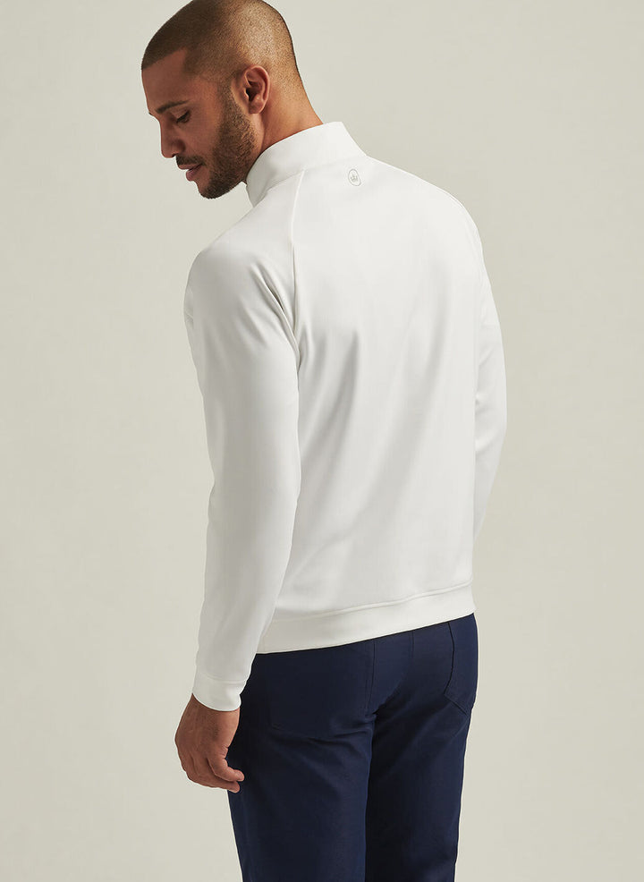 Peter Millar Mens Classic Fit Weld Hybrid Half-Zip - White