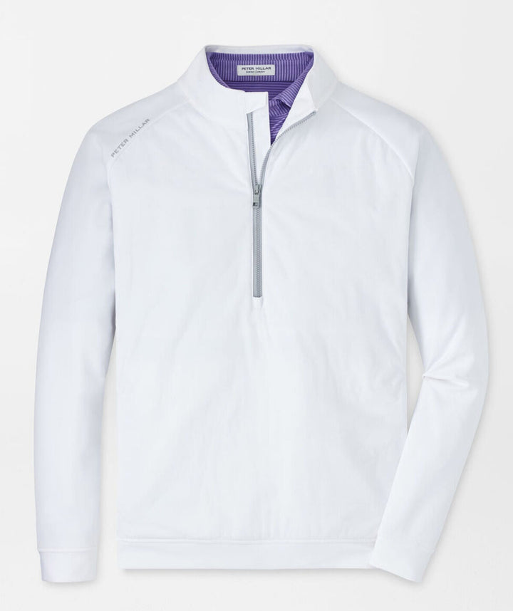 Peter Millar Mens Classic Fit Weld Hybrid Half-Zip - White