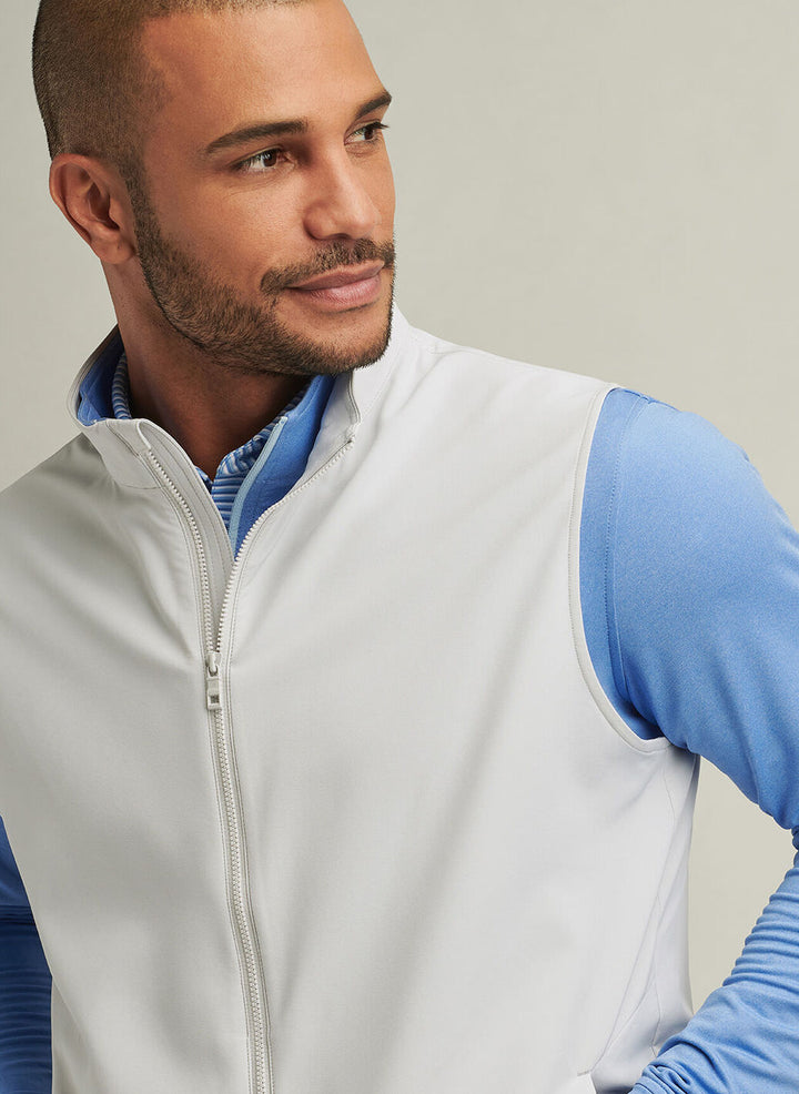 Peter Millar Mens Classic Fit Dunes Vest - British Grey
