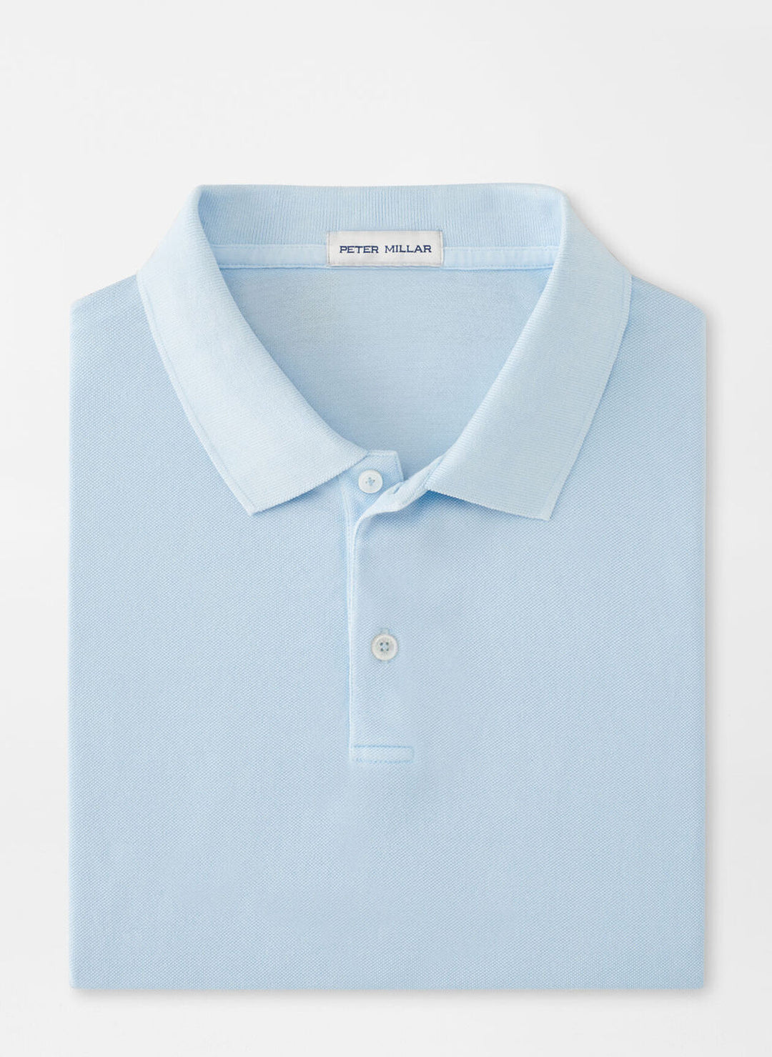 Peter Millar Mens Classic Fit Sunrise Pique Polo - Morning Blue