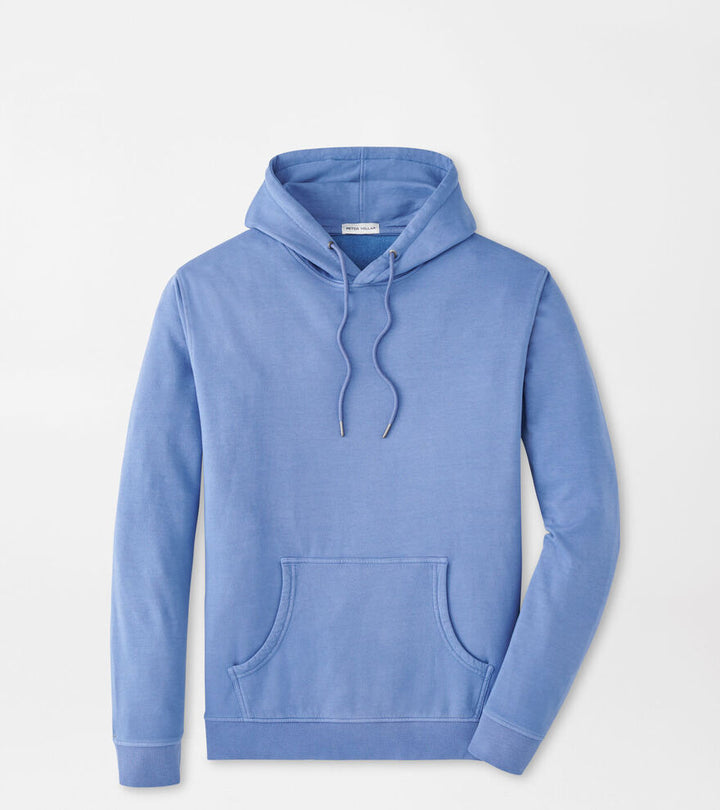 Peter Millar Mens Classic Fit Lava Wash Hoodie - Blue Freesia