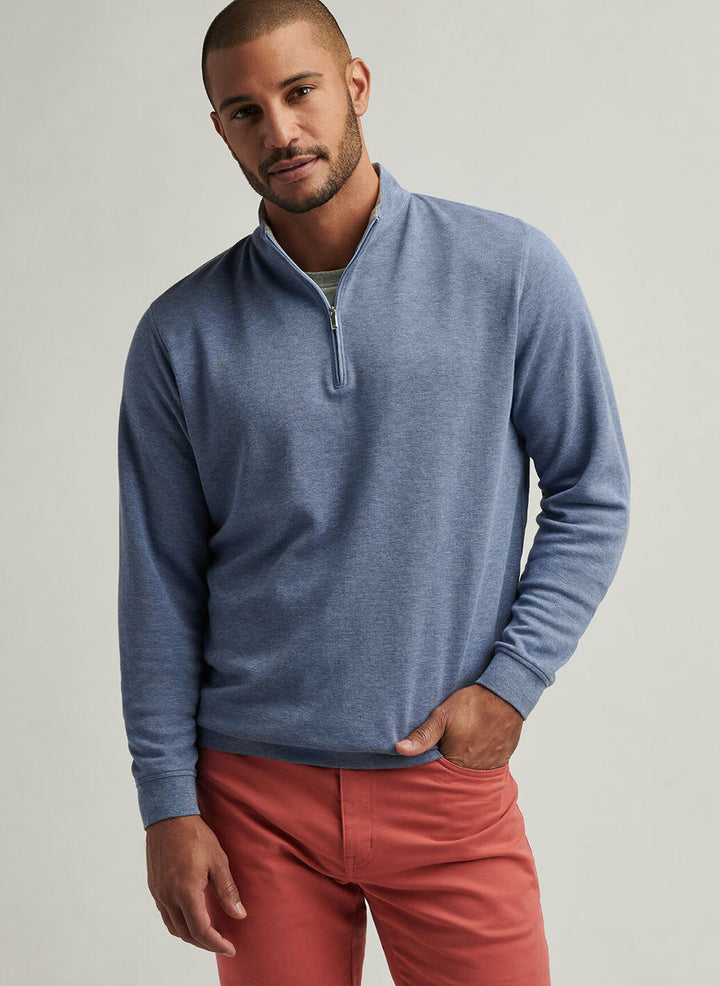 Peter Millar Mens Classic Fit Crown Comfort Pullover - Blue Freesia